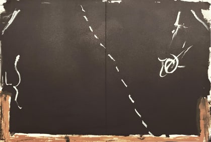 Antoni Tapies, Composition, Derriere le miroir, Limited Edition Lithograph