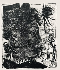 Andre Marchand, Composition, pierre a feu provence noire, Limited Edition Lithograph