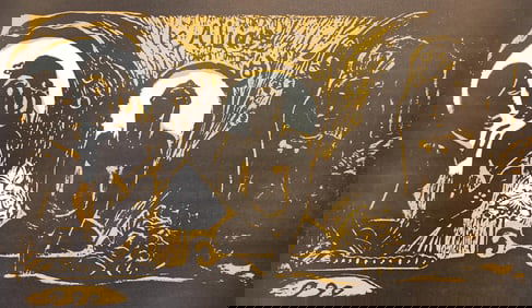 Paul Gauguin, The God (Te atua), Gauguin, Limited Edition Woodcut