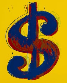 Andy Warhol, Dollar Sign, Yellow, Official Limited Edition, Sunday B. Morning, Silkscreen