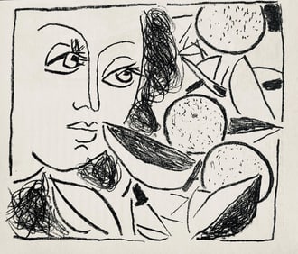 Andre Marchand, Composition, pierre a feu provence noire, Limited Edition Lithograph