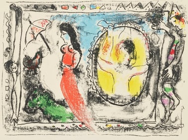 Marc Chagall, Composition (Mourlot 411; Cramer 59), Derriere le miroir, Limited Edition Lithograph