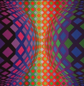 Victor Vasarely, Composition, Octogone, Limited Edition Heliogravure