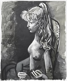 Pablo Picasso, Sylvette Au Fauteuil, Original Edition Lithograph
