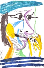 Pablo Picasso, 20.5.64. II (Cramer 148), Le Gout du Bonheur, Limited Edition Mixed Media Lithograph