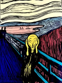 Andy Warhol, The Scream (after Edvard Munch), Orange, Official Limited Edition, Sunday B. Morning,
