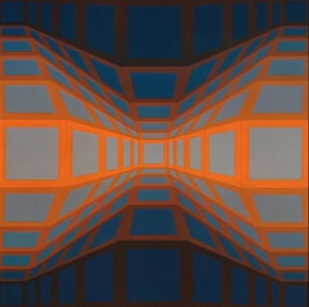 Victor Vasarely, Composition, Damier, Limited Edition Heliogravure