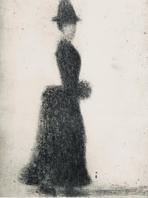 Georges Seurat, Femme au manchon, Seurat, Limited Edition Lithograph