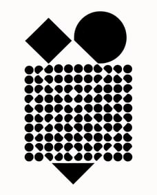 Victor Vasarely, Composition, Corpusculaires, Limited Edition Heliogravure