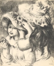Pierre-Auguste Renoir, Le chapeau epingle, etat du noir, Les Lithographies de Renoir, Limited