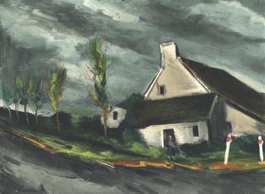Maurice de Vlaminck, Pres de Beaumont sur Sarthe, Vlaminck, Signed, Limited Edition Lithograph