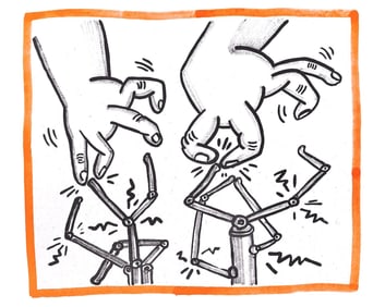 Keith Haring, Composition, Against All Odds, Limited Edition Lithograph