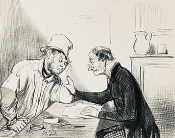 Honore Daumier, Composition, Honore Daumier, Law and Justice, Limited Edition Lithograph