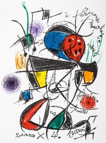 Joan Miro, Composition, Limited Edition Lithograph
