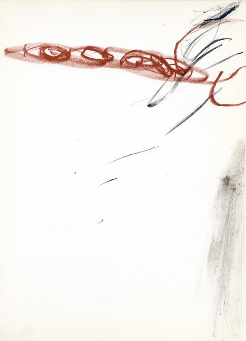 Antoni Tapies, Composition, Derriere le miroir, Limited Edition Lithograph (1 of 4)