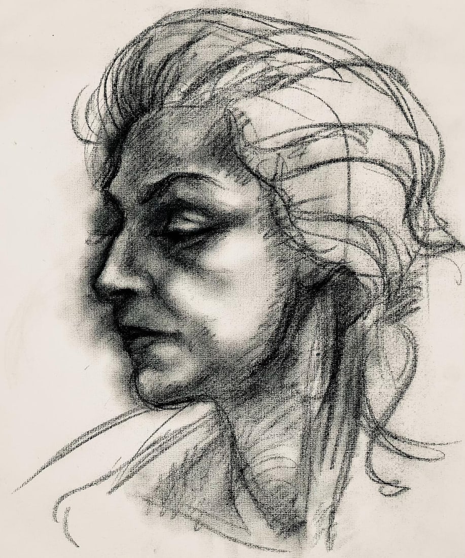Ian Hornak, Renaissance Female Figure Study, 1963, Original Drawing (1 of 4)