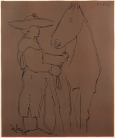 Pablo Picasso, Picador et Cheval (Orozco 214), Grabados al linoleo, Limited Edition Linocut