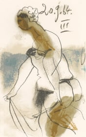 Pablo Picasso, 20.0.64. III (Cramer 148), Le Gout du Bonheur, Limited Edition Mixed Media Lithograph