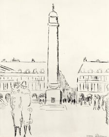 Kees van Dongen, Place Vendome, A La gloire a Paris, Limited Edition Etching