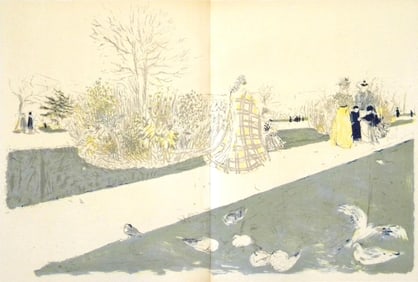 Edouard Vuillard, Le Jardin des Tuileries, L'œuvre grave de Vuillard, Limited Edition Lithograph