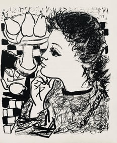 Andre Marchand, Composition, pierre a feu provence noire, Limited Edition Lithograph