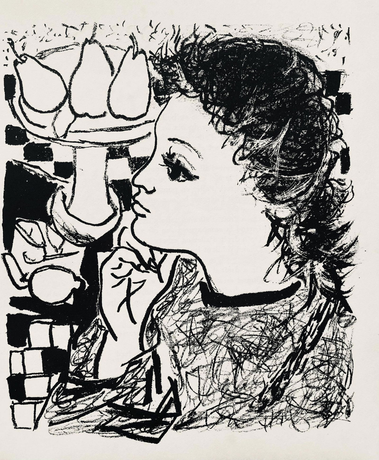 Andre Marchand, Composition, pierre a feu provence noire, Limited Edition Lithograph (1 of 4)