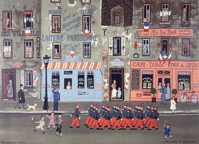 Michel Delacroix, Le defile du 14 Juillet, Limited Edition Lithograph
