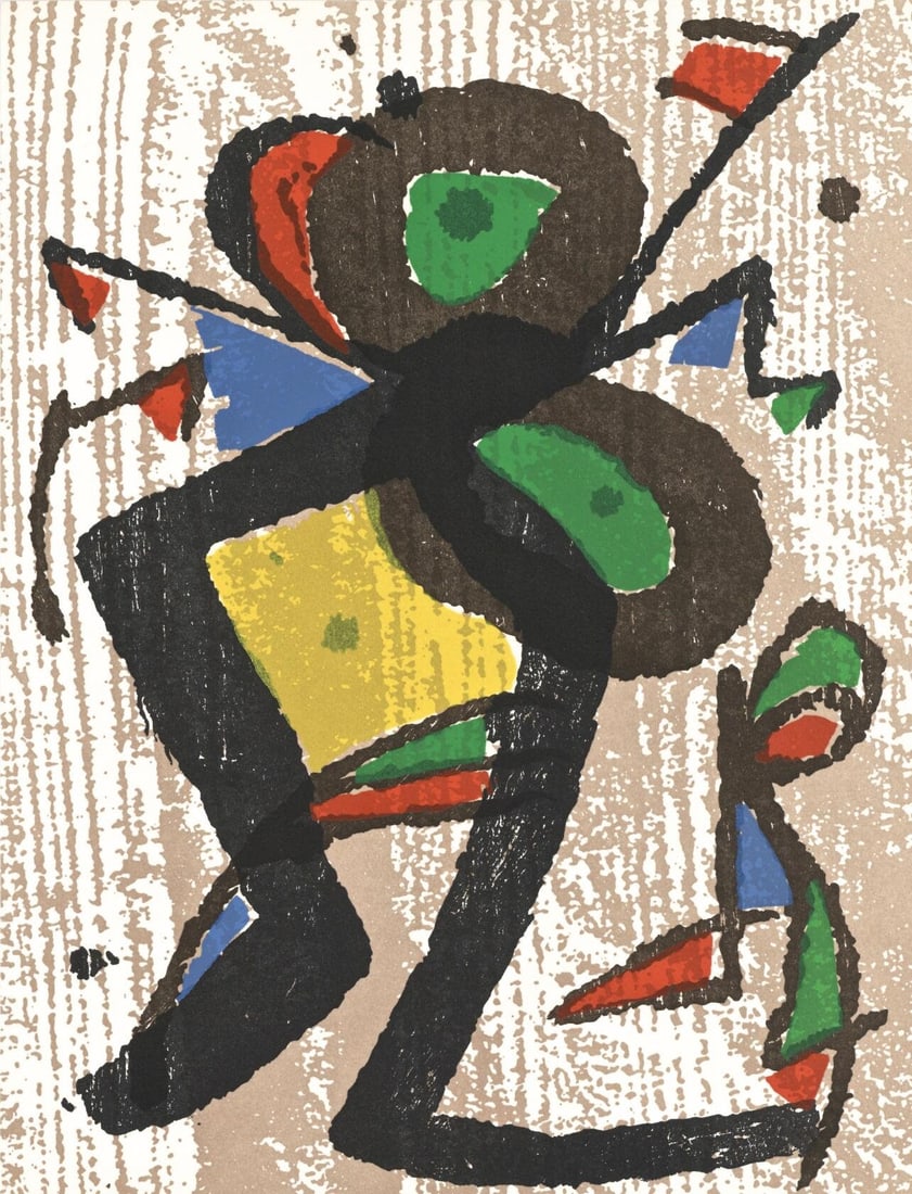 Joan Miro, Composition (Dupin 1290), Miro Graveur, Limited Edition Woodcut (1 of 4)