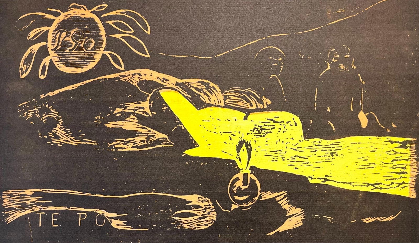 Paul Gauguin, The Long Night (Te Po), Gauguin, Limited Edition Woodcut (1 of 4)