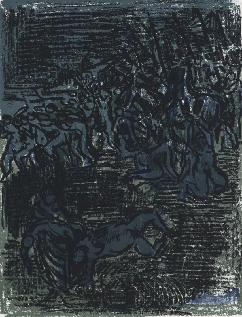 Andre Cottavoz, Composition, L'Odyssee, Limited Edition Lithograph (1 of 4)