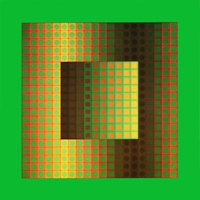 Victor Vasarely, Composition, Folklore Planetaire, Limited Edition Heliogravure