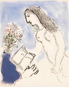 Marc Chagall, Composition, Lettres d'hivernage, Limited Edition Lithograph