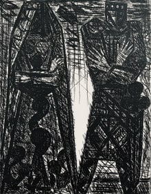 Marcel Gromaire, Le Complot, Scene VII, Shakespeare, Macbeth, Eaux-fortes de Gromaire, Limited