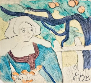 Emile Bernard, Composition, Eloge de Emile Bernard, Limited Edition Woodcut