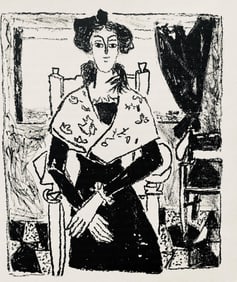 Andre Marchand, Composition, pierre a feu provence noire, Limited Edition Lithograph