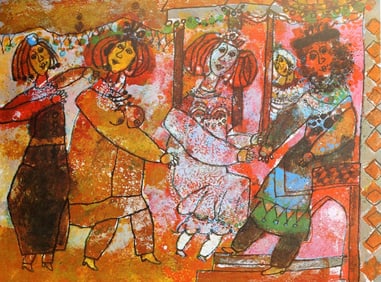 Theo Tobiasse, The Wedding, Original Edition Offset Lithograph