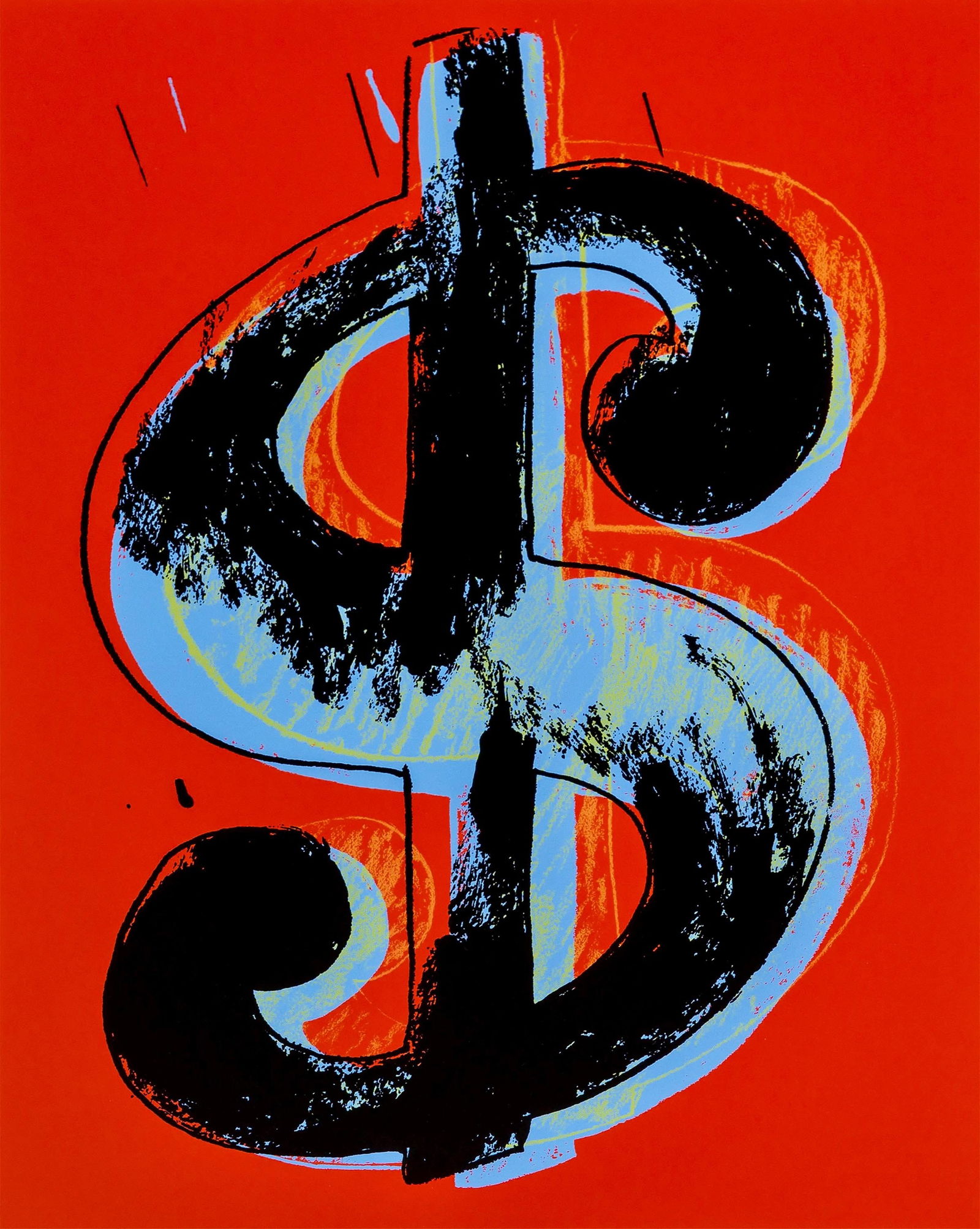 Andy Warhol, Dollar Sign, Red, Official Limited Edition, Sunday B. Morning, Silkscreen (1 of 4)