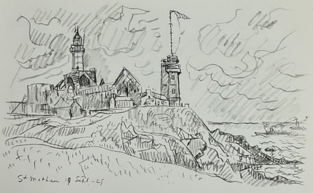 Paul Signac, St-Matthieu. Le Semaphore, Signac Dessins, Limited Edition Lithograph