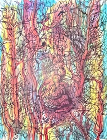 Jean Carzou, Composition, Ce Panorama du Bouddhisme, Limited Edition Lithograph