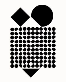 Victor Vasarely, Composition, Corpusculaires, Limited Edition Heliogravure