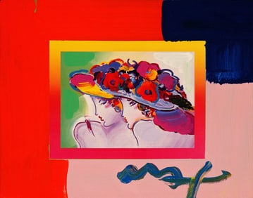 Peter Max, Friends on Blends, Hand Signed, Official Edition Mixed Media