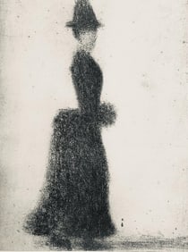 Georges Seurat, Femme au manchon, Seurat, Limited Edition Lithograph