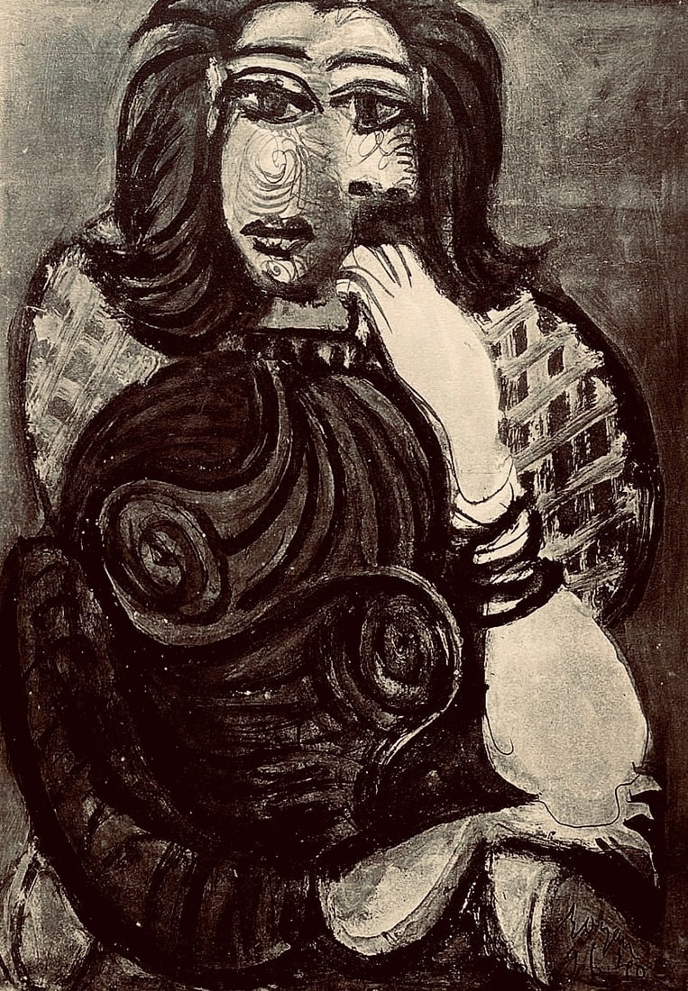 Pablo Picasso, Composition, Carnet de dessins de Picasso, Cahiers d'Art, Limited Edition Lithograph (1 of 4)