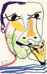 Pablo Picasso, 20.5.65.21. IV (Cramer 148), Le Gout du Bonheur, Limited Edition Mixed Media