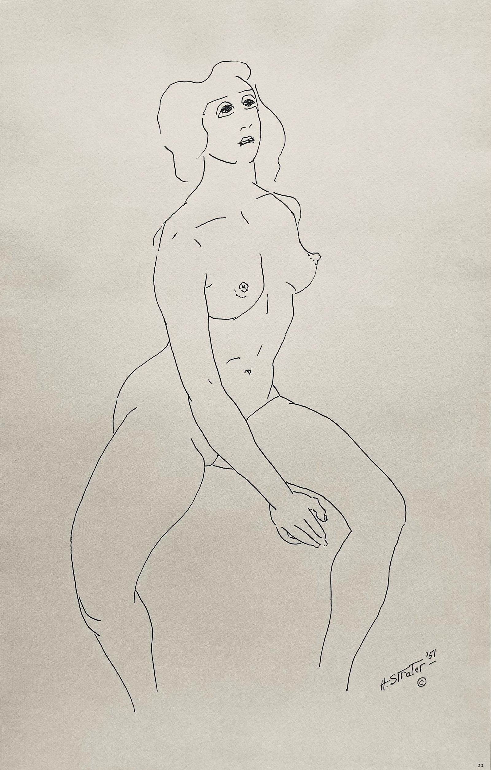 Henry Strater, Composition, 24 Drawings by Henry Strater, Limited Edition Lithograph (1 of 4)