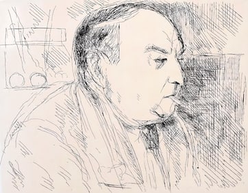 Andre Dunoyer de Segonzac, Portrait de l'Auteur, Au Temps de Paris Seine, Limited Edition Lithograph