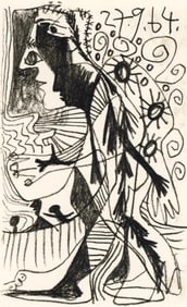 Pablo Picasso, 27.9.24. (Cramer 148), Le Gout du Bonheur, Limited Edition Mixed Media Lithograph