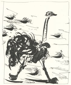 Pablo Picasso, L'Autruche (The Ostrich) (Orozco p.82), Histoire naturelle, Limited Edition