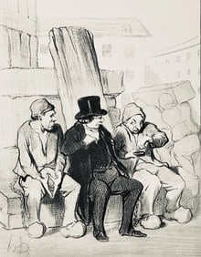 Honore Daumier, Composition, Honore Daumier, Law and Justice, Limited Edition Lithograph