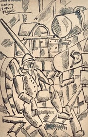 Fernand Leger, Le 100 de Marine, Dessins de Guerre 1915-16, Limited Edition Lithograph